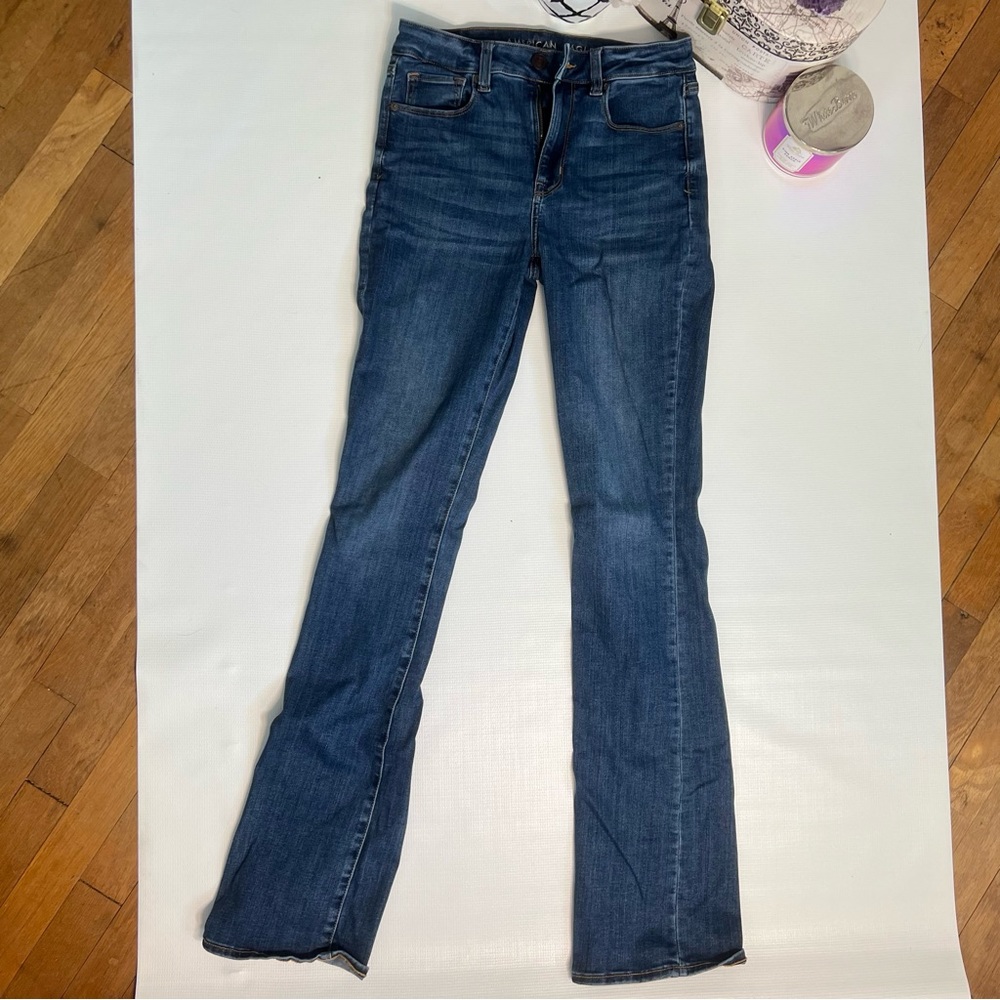 American Eagle Hi-Rise Skinny Kick Boot Cut Jeans